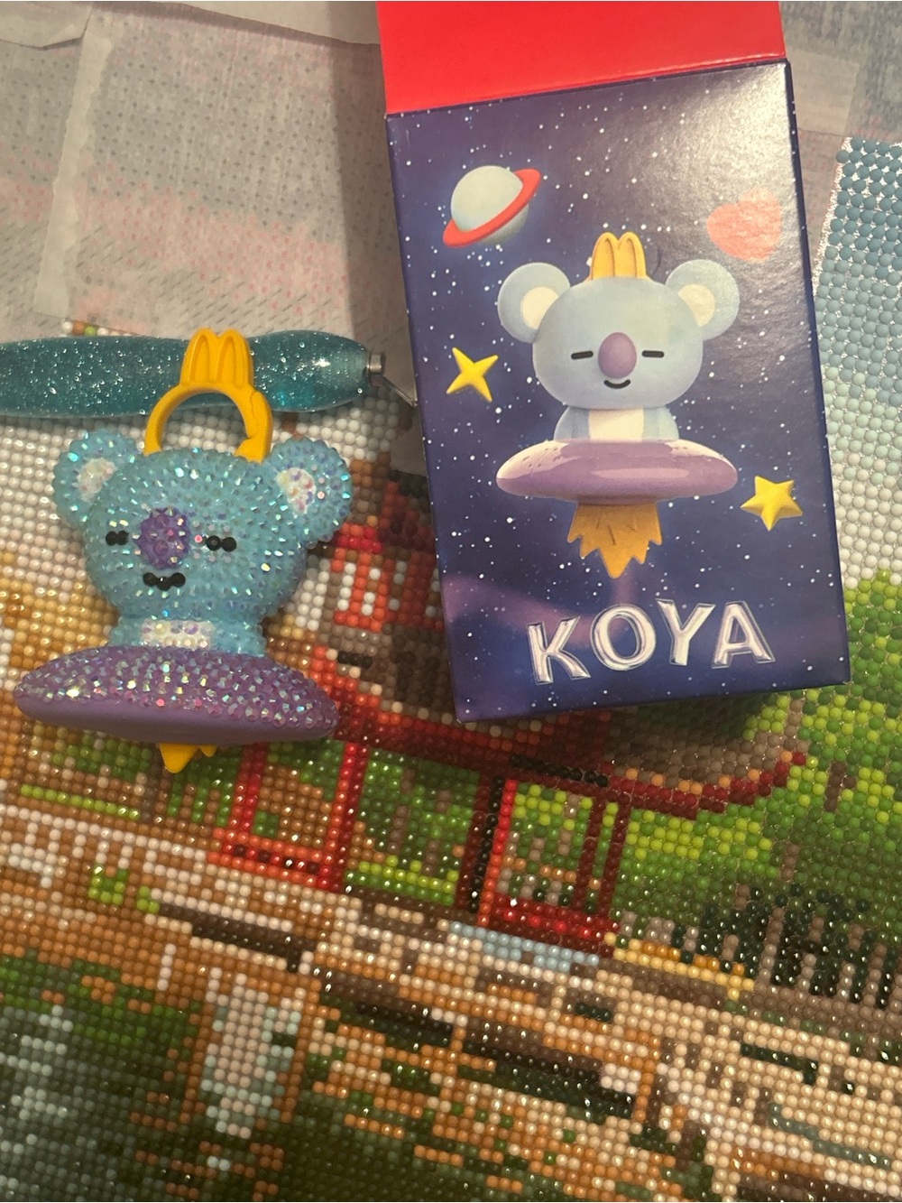 Blue Koala UFO Keychain Toy